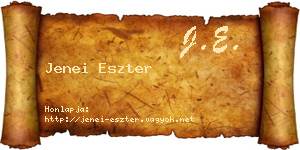 Jenei Eszter névjegykártya