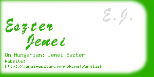 eszter jenei business card